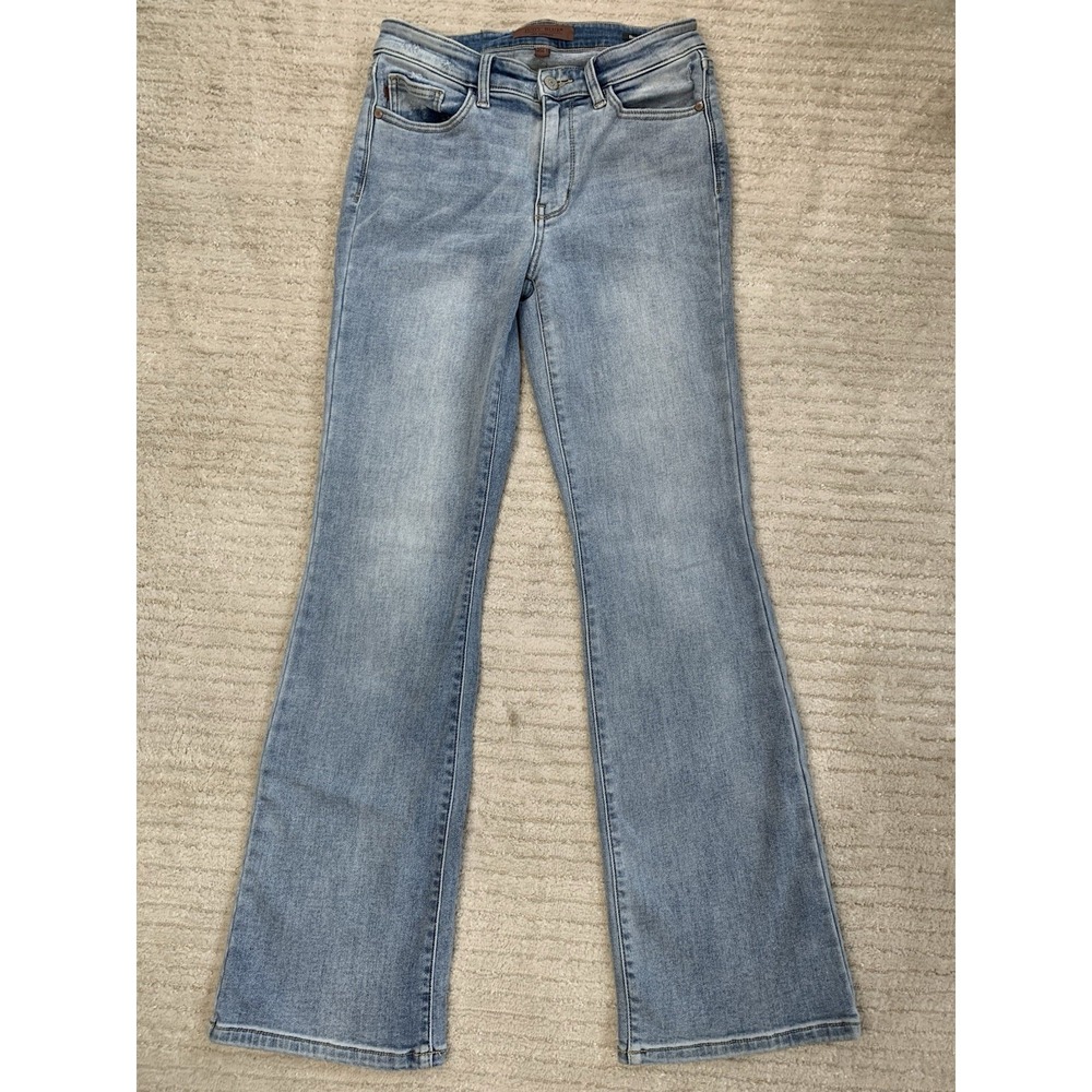 Judy Blue Jeans Boot Cut Mid Rise Size 5 27 Medium Light Wash Stretch Denim